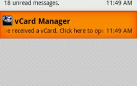 vCard Manager - организатор отправленных и полученных визиток через sms