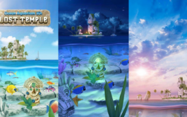 Ocean Aquarium 3D: Lost Temple - обои с мифическим островом и океаном