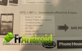 HTC M7 в продаже с 8 марта по цене в 650 евро