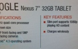 Nexus 7 получит четырехъядерный процессор и поддержку беспроводной зарядки