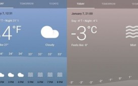 Как видно, Google уже тестирует Weather Cards в новом красочном дизайне