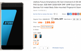 Предзаказ на Ulefone Future в магазине Tomtop.com по цене $199,99