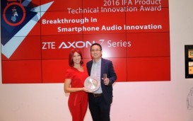 ZTE Axon 7 получил на IFA 2016 премию за инновации в области звука