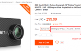 Экшн-камера YI 4K со скидкой в интернет-магазине Geekbuying