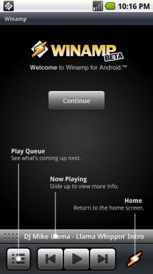 Вышел Winamp для Android
