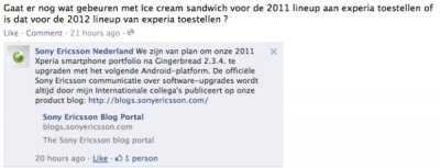 Ice Cream Sandwich    Xperia 2011 