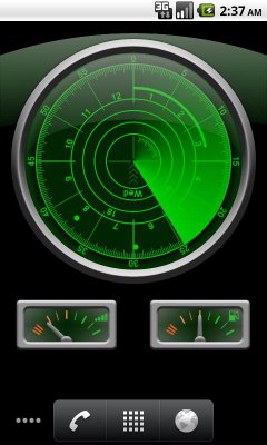 Radar Clock Live Wallpaper