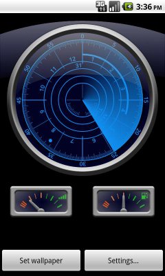 Radar Clock Live Wallpaper