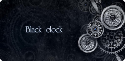 Black clock Live wallpaper -   