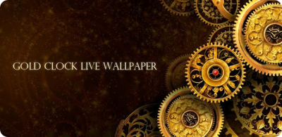 Gold clock Live wallpaper PRO -   