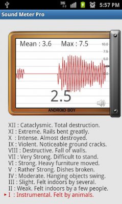 Sound Meter Pro - определение силы вибрации и шума