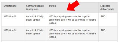 HTC One XL  One S     Jelly Bean