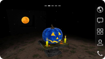 3D Halloween Pumpkin Wallpaper -    