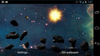 Asteroid Belt Live Wallpaper