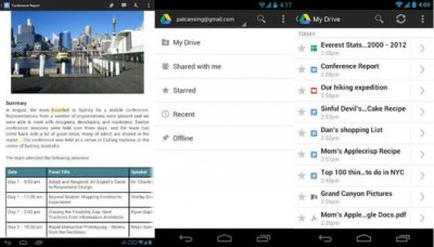  Google Drive, Play Music  Wallet  Android