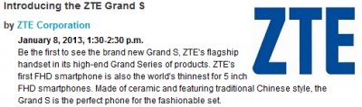 ZTE   CES 5- Full HD  Grand S