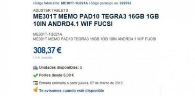 Asus ME301T MemoPad 10  Tegra 3  Android 4.1   CES 2013