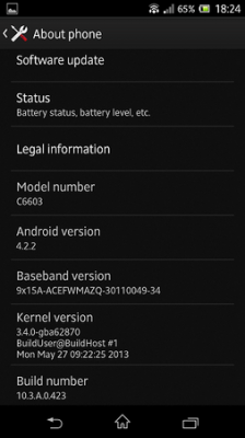 Sony    Android 4.2.2  Xperia Z