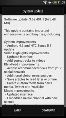 HTC    One   Android 4.3   Sense 5.5