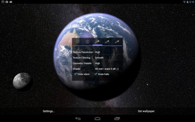 Earth & Moon in HD Gyro 3D PRO