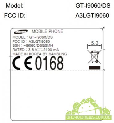 Samsung Galaxy Grand Lite (GT-I9060)   FCC
