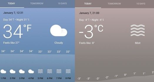  , Google   Weather Cards    