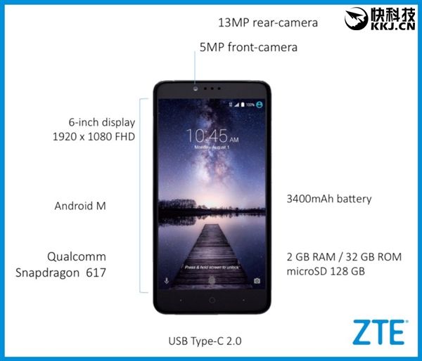 ZTE ZMax Pro  6- ,  Snapdragon 617   Android 6....