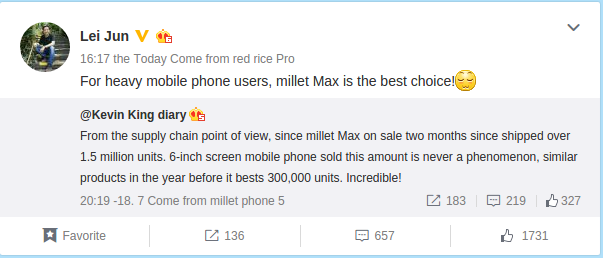  Xiaomi Mi Max    1,5  