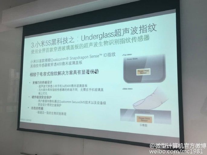 Xiaomi Mi 5S взаправду получит ультразвуковой сканер и вероятна реализация технологии 3D Touch